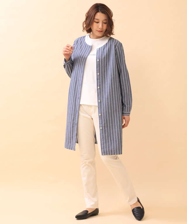 ストライプ ロング チュニック