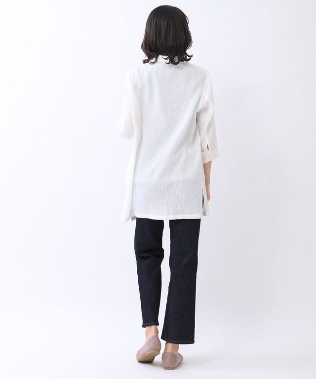 楊柳調 刺繍 チュニック【UV加工】