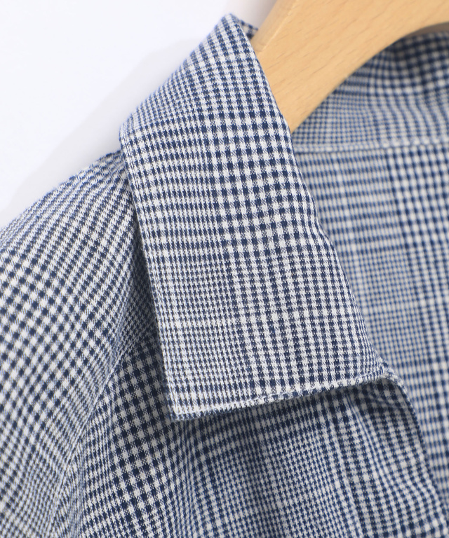 コットンリネン チェック チュニック【WEB・一部店舗限定】