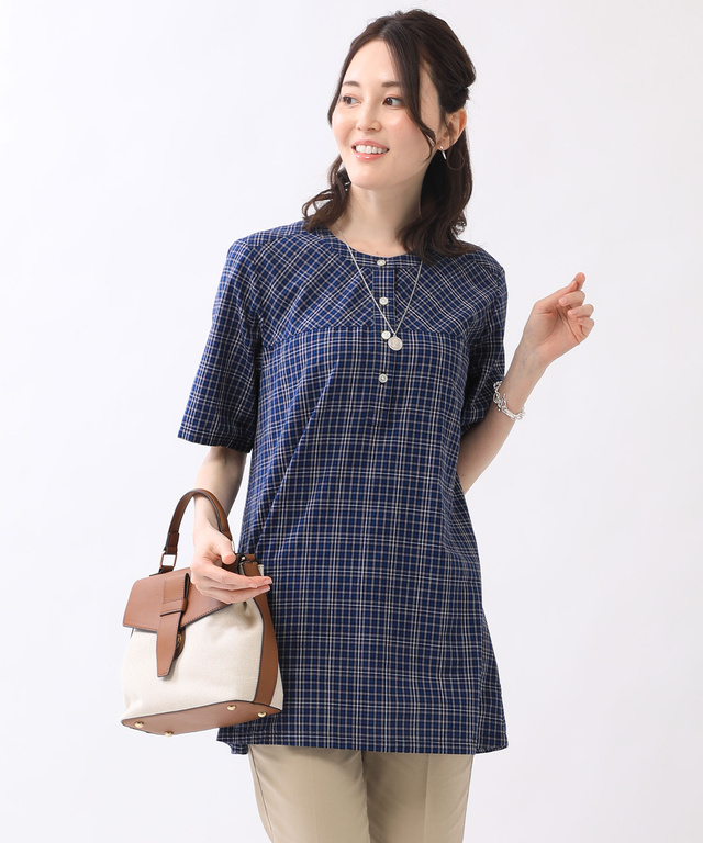 フロント切り替え Aライン チュニック【WEB・一部店舗限定】