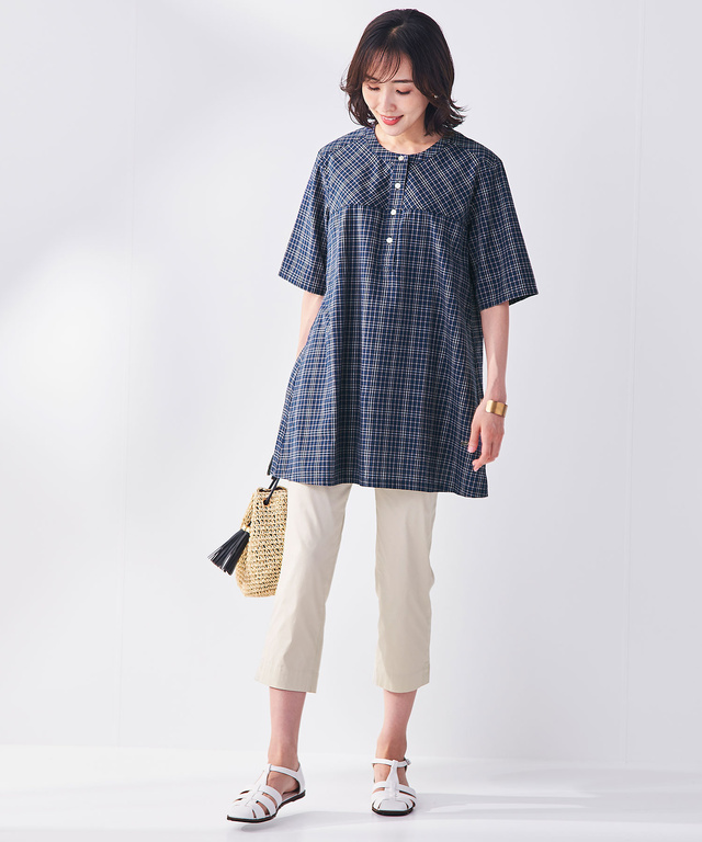 フロント切り替え Aライン チュニック【WEB・一部店舗限定】