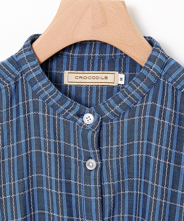 ダブルガーゼ チェック チュニック