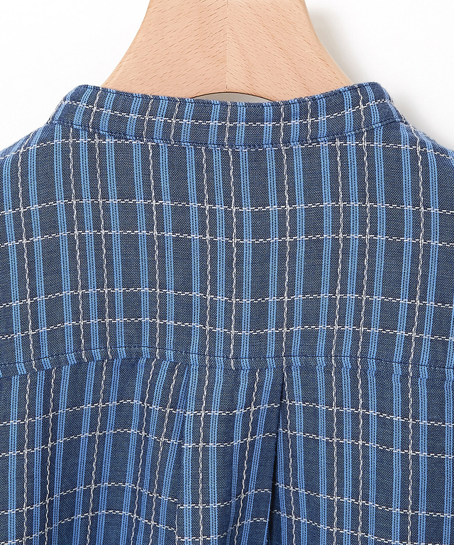 ダブルガーゼ チェック チュニック