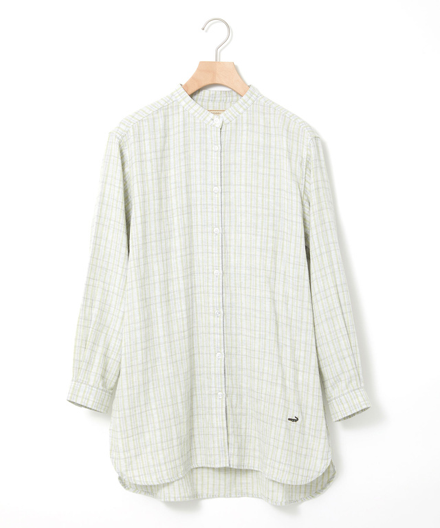 ダブルガーゼ チェック チュニック