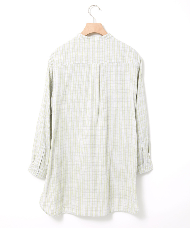 ダブルガーゼ チェック チュニック