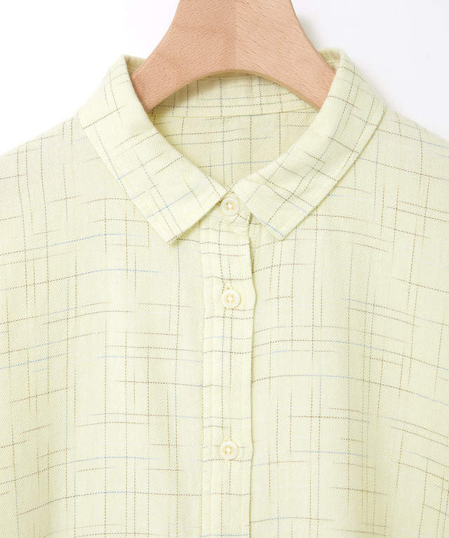 ツイル チェック柄 チュニック