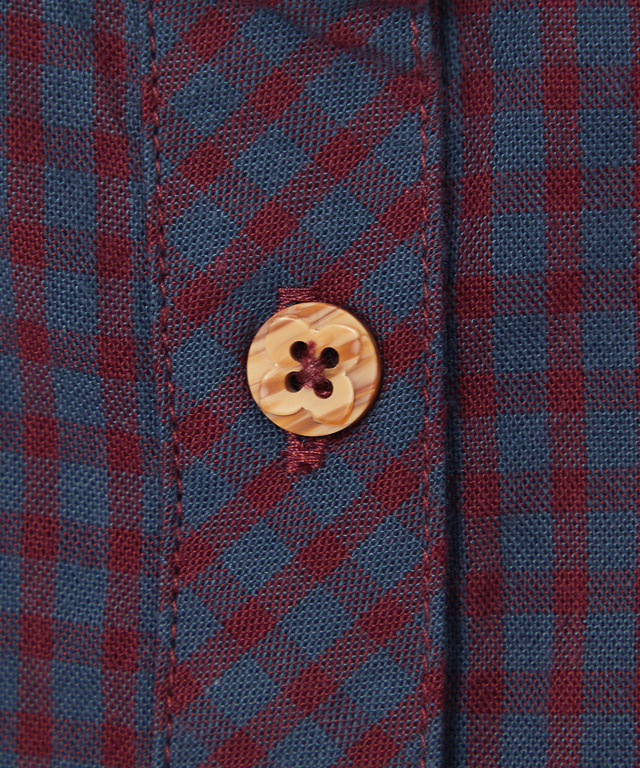 バンドカラー ギンガム チュニック