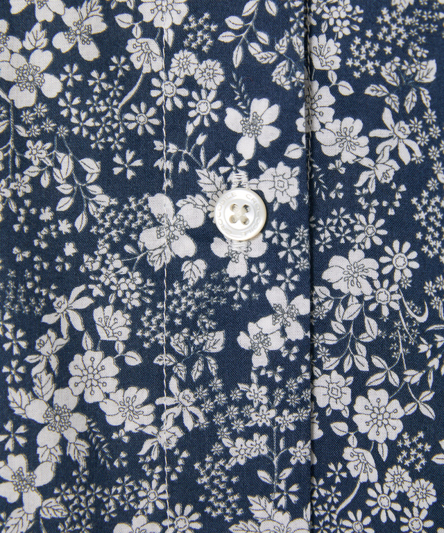 フリルネック 小花柄 チュニック【オンラインショップ限定】