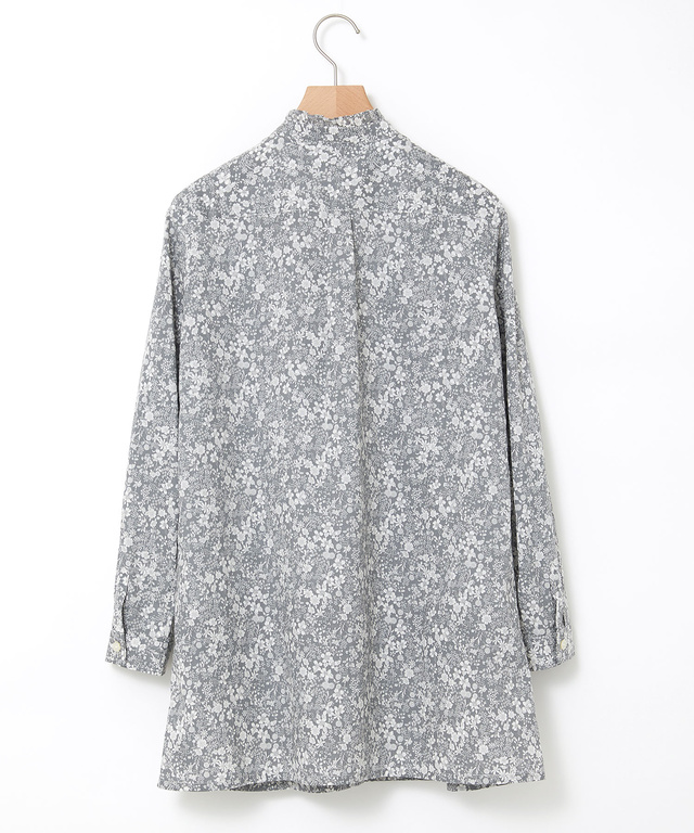 フリルネック 小花柄 チュニック【オンラインショップ限定】