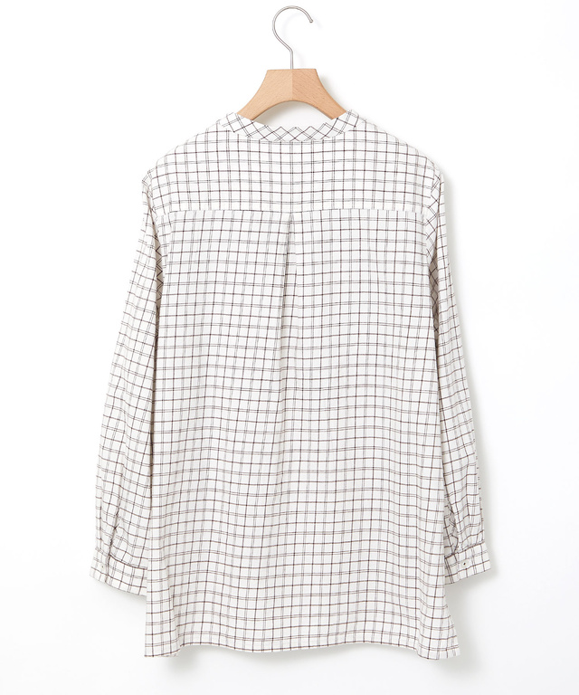 起毛 チェック柄 チュニック