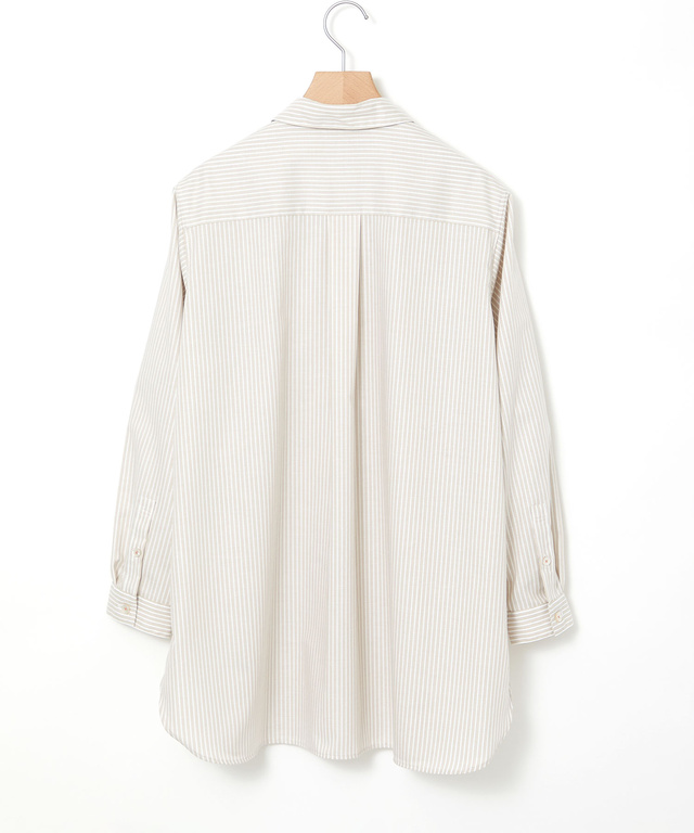 ノンアイロン ストライプ チュニック【シワになりにくい】