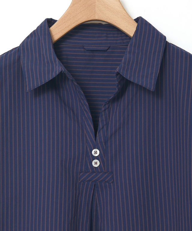 ストライプ スキッパー チュニック【オンラインショップ・一部店舗限定】