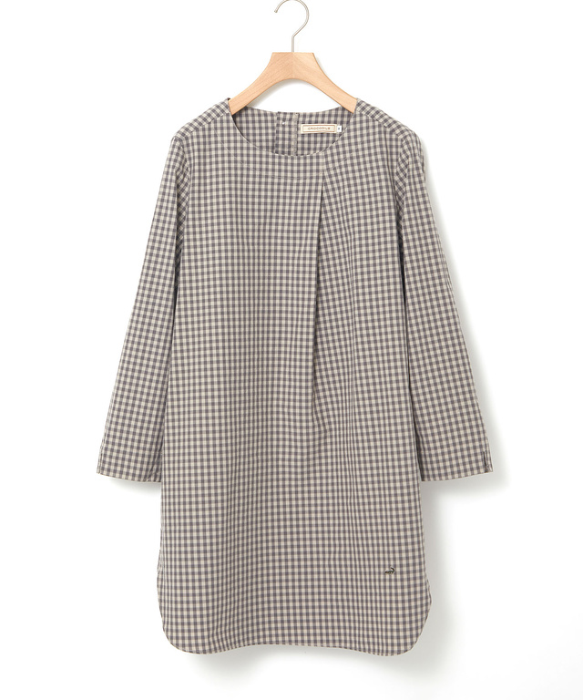 タックデザイン チェック チュニック【オンラインショップ・一部店舗限定】