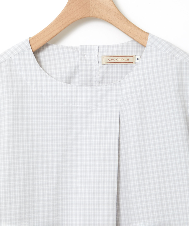 タックデザイン チェック チュニック【オンラインショップ・一部店舗限定】