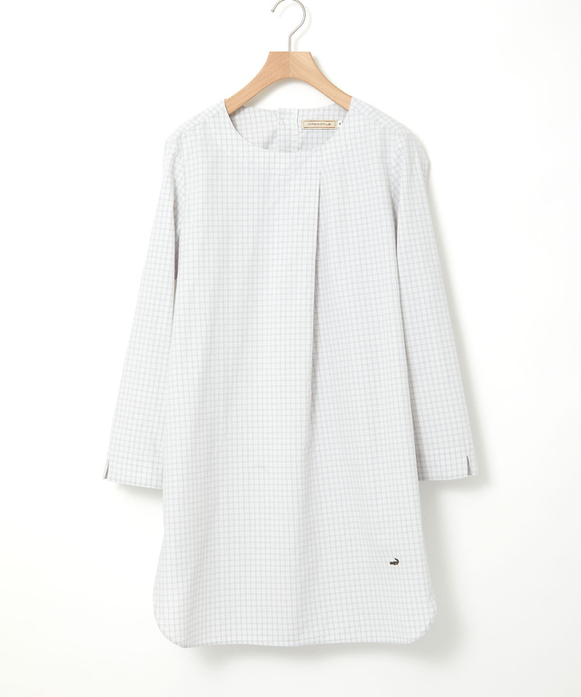 タックデザイン チェック チュニック【オンラインショップ・一部店舗限定】