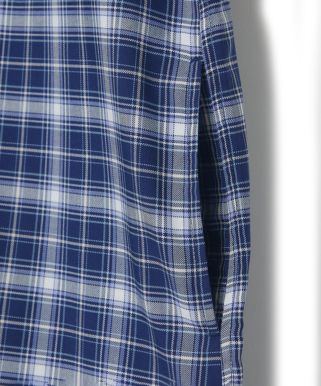 フロント切り替え チェック柄 チュニック【オンラインショップ・一部店舗限定】