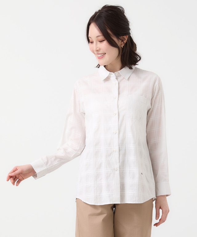 シアー チェック チュニック