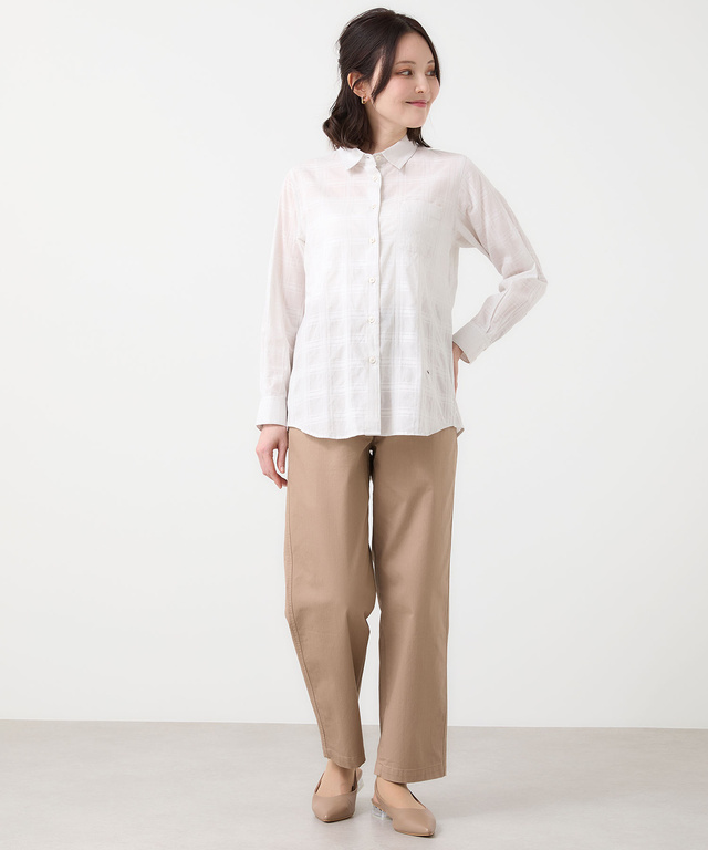 シアー チェック チュニック