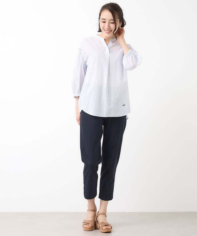 スノーコットン 梯子レース チュニック【接触冷感】