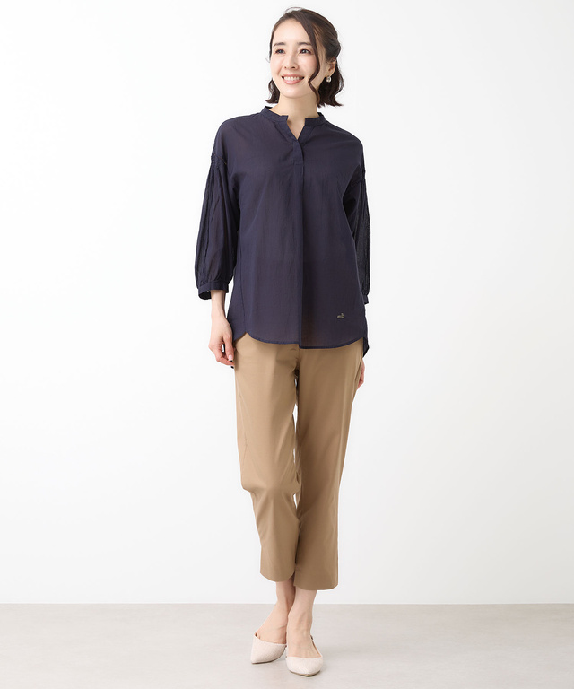 スノーコットン 梯子レース チュニック【接触冷感】