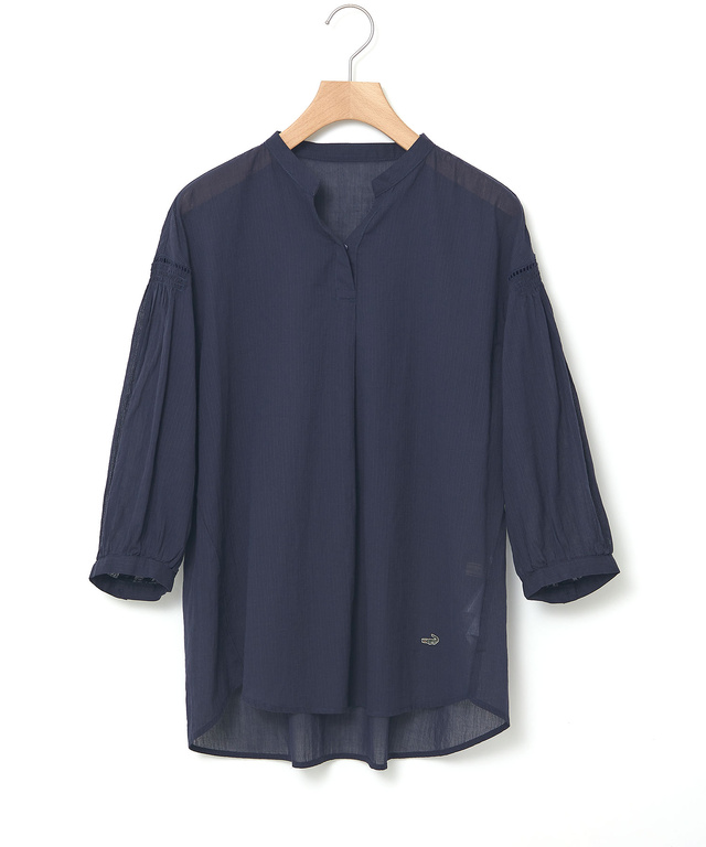 スノーコットン 梯子レース チュニック【接触冷感】