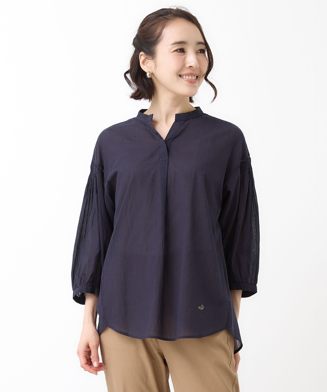 スノーコットン 梯子レース チュニック【接触冷感】