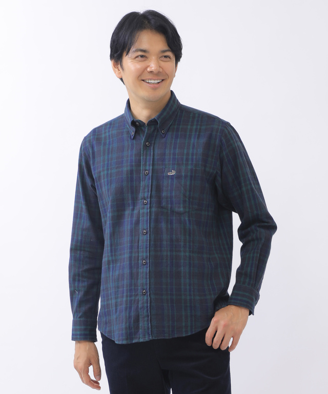メンズ シャギー タータンチェックシャツ 日本製生地 通販 1001 クロコダイル Crocodile 公式通販サイト