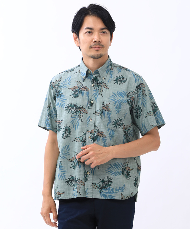 シャンブレー アロハ シャツ