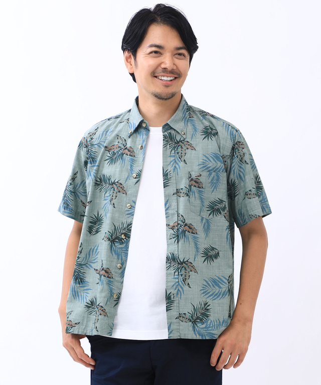 シャンブレー アロハ シャツ