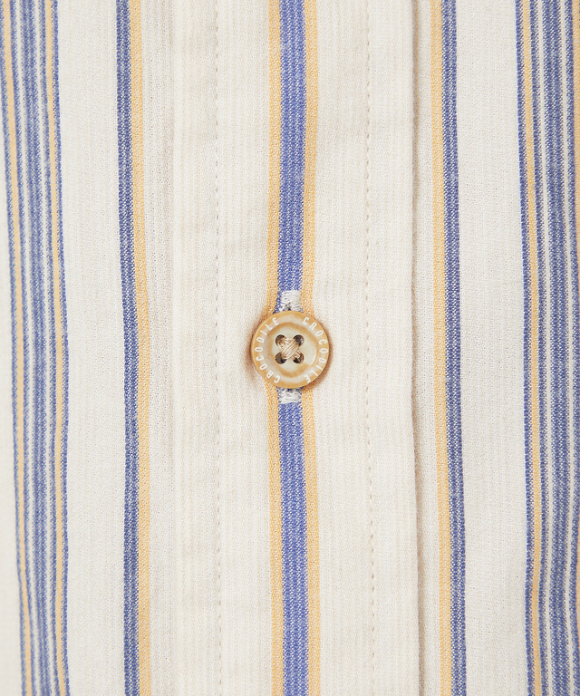 ピケ素材 ストライプ柄 シャツ