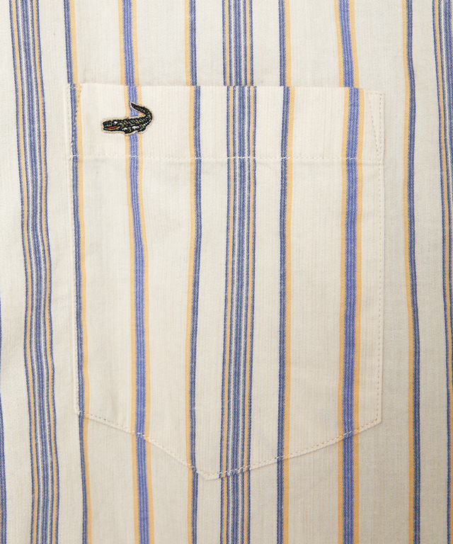 ピケ素材 ストライプ柄 シャツ