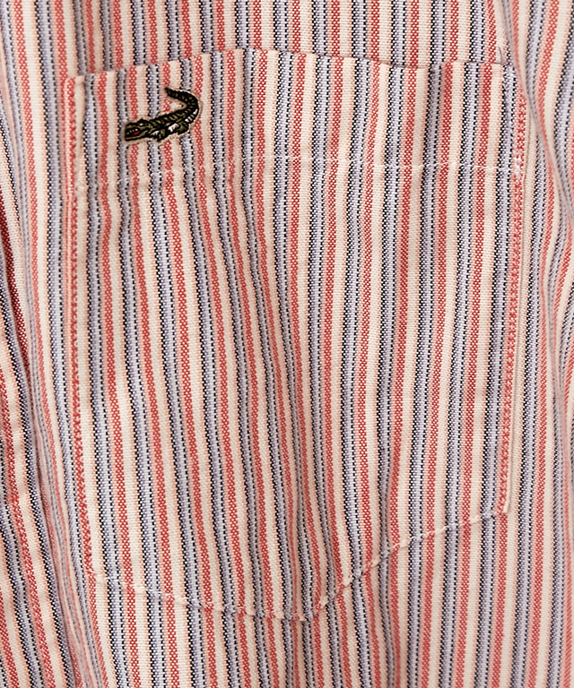 カシミアタッチ ストライプ シャツ