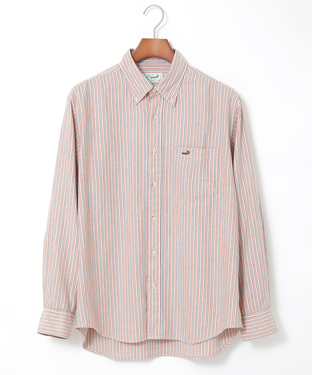 カシミアタッチ ストライプ シャツ