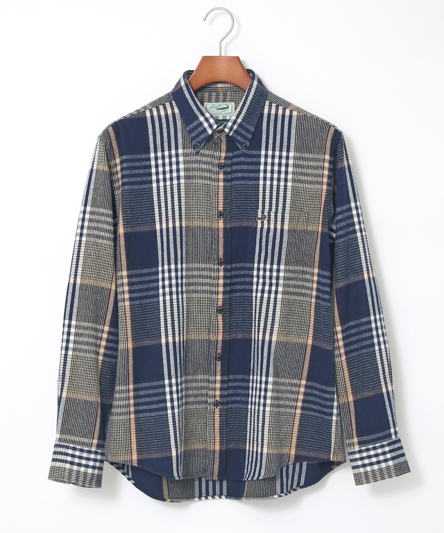 タータン柄 シャギー加工 シャツ