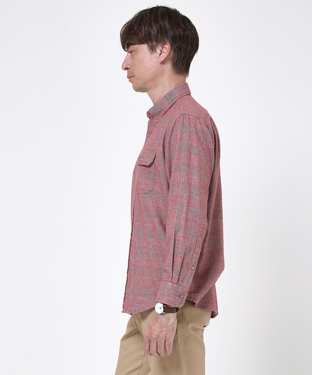 ヘリンボーンチェック ボタンダウン シャツ