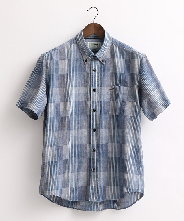 ストライプ柄ボタンダウンシャツ【JAPAN FABRIC】