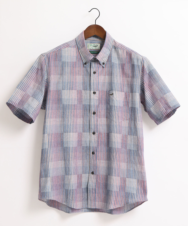ストライプ柄ボタンダウンシャツ【JAPAN FABRIC】