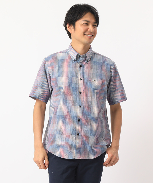 ストライプ柄ボタンダウンシャツ【JAPAN FABRIC】