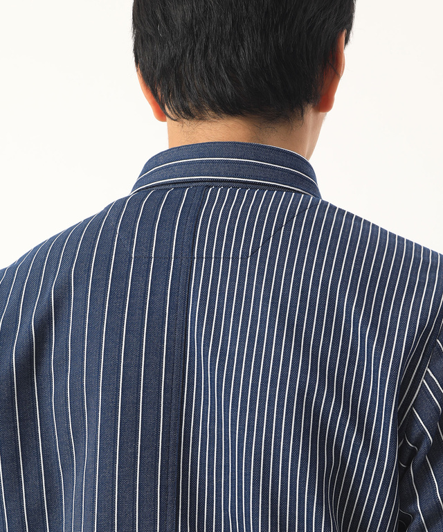 切替ストライプカットシャツ