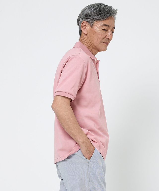 【ベストセラー】鹿の子 ワンポイント 半袖ポロシャツ【日本製】