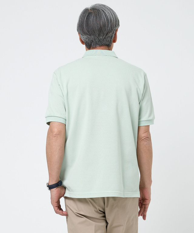 【ベストセラー】鹿の子 ワンポイント 半袖ポロシャツ【日本製】