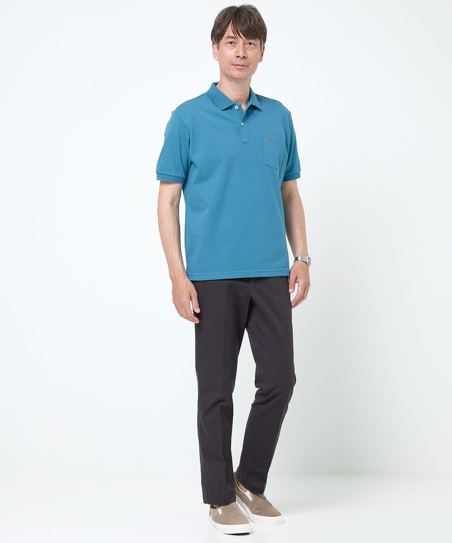 【ベストセラー】鹿の子 ワンポイント 半袖ポロシャツ【日本製】