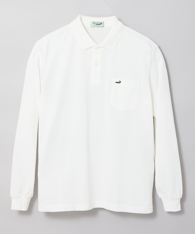 【ベストセラー】鹿の子 ワンポイント 長袖ポロシャツ【日本製】