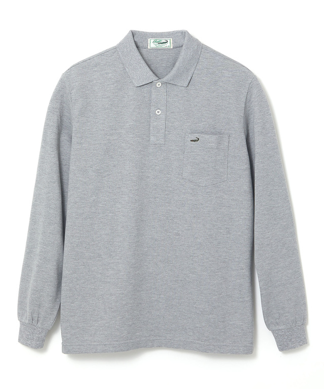 【ベストセラー】鹿の子 ワンポイント 長袖ポロシャツ【日本製】