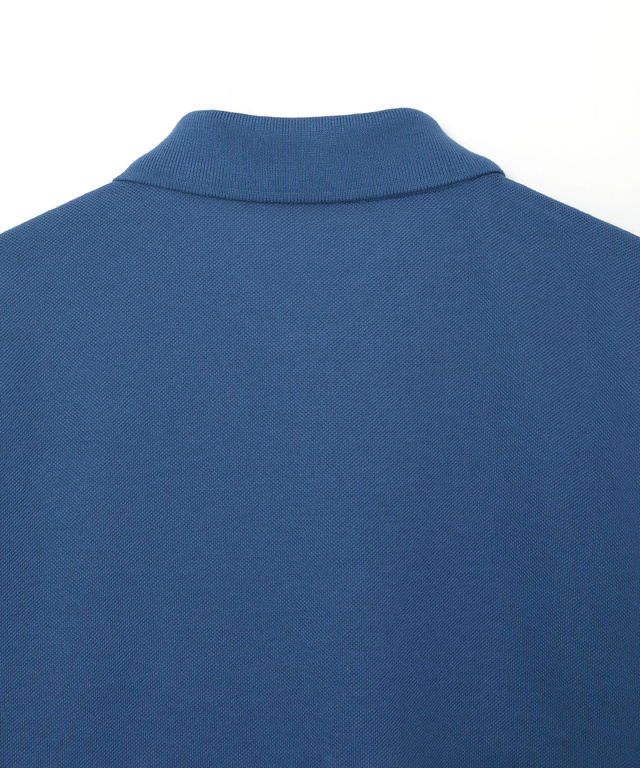 【ベストセラー】鹿の子 ワンポイント 長袖ポロシャツ【日本製】