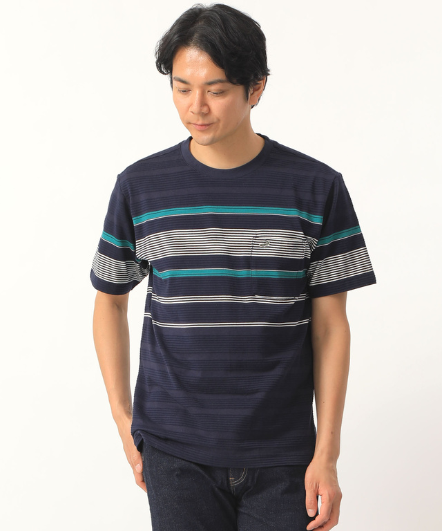 メンズ パネルボーダーtシャツ通販 1002 クロコダイル Crocodile 公式通販サイト