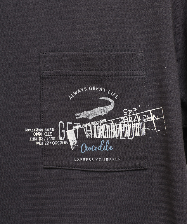 ポケットワニ Tシャツ