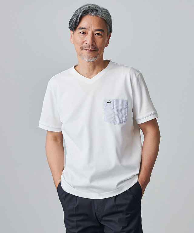 スノーコットン ジャカード Tシャツ【接触冷感】