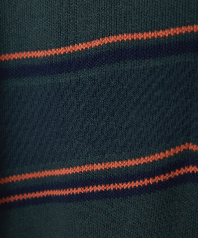 裏起毛 パネルボーダー柄 トレーナー