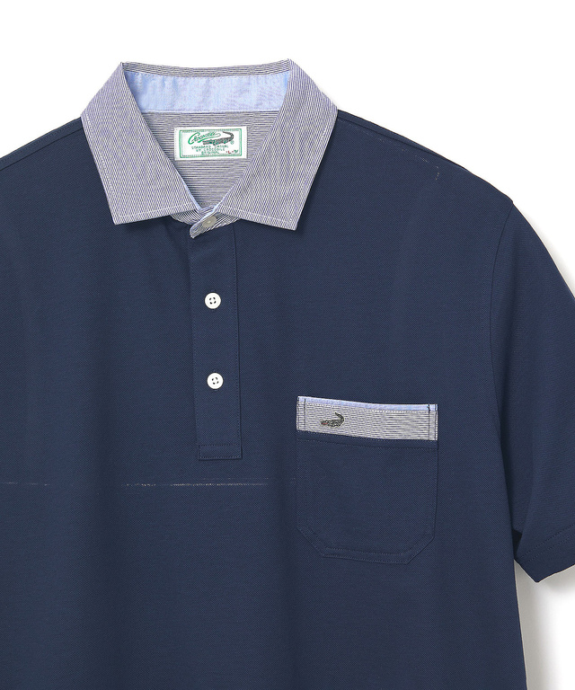 スノーコットン 布帛襟 ポロシャツ【接触冷感】